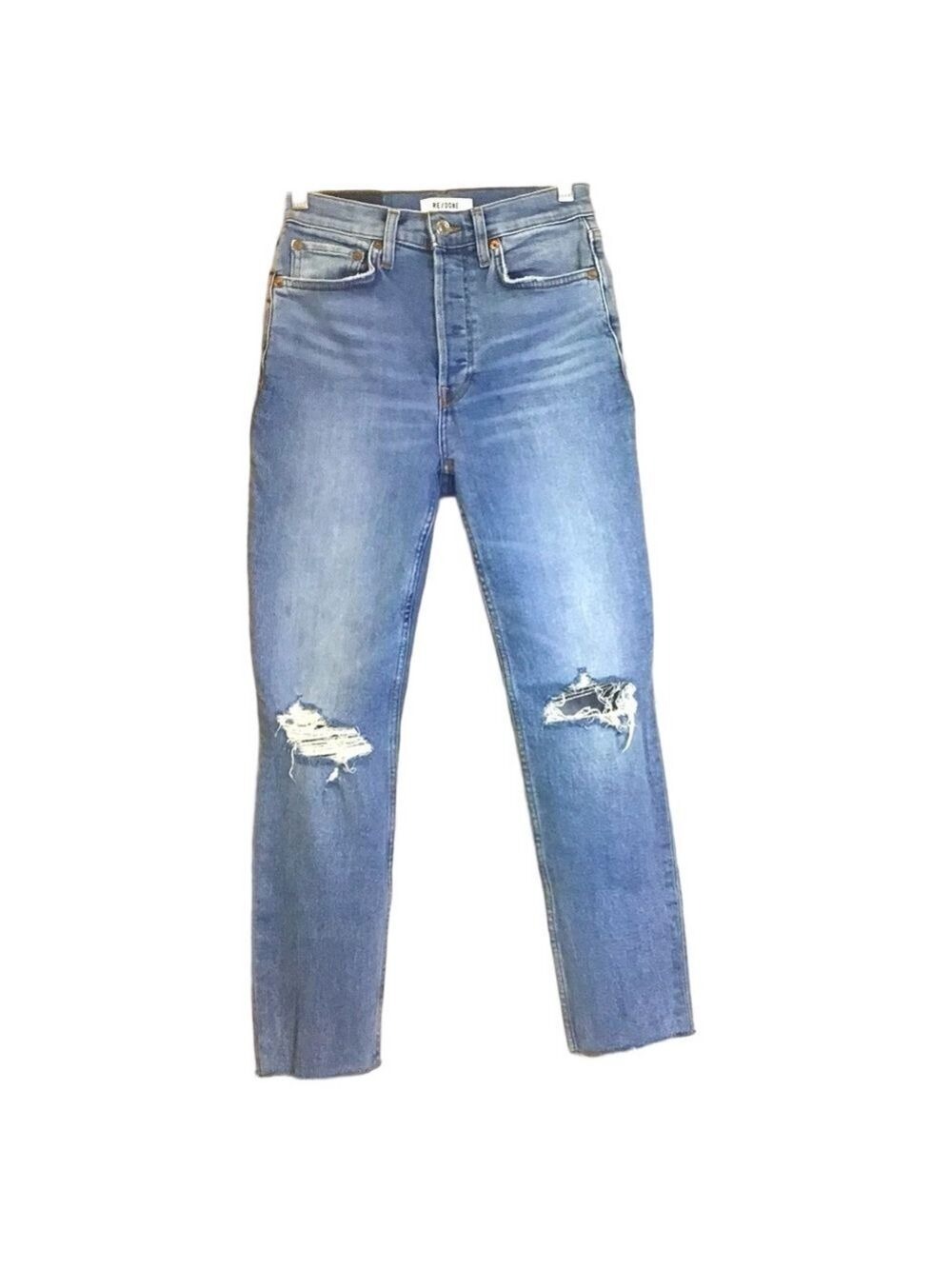 RE/DONE High Rise Ankle Crop Jeans 90s
